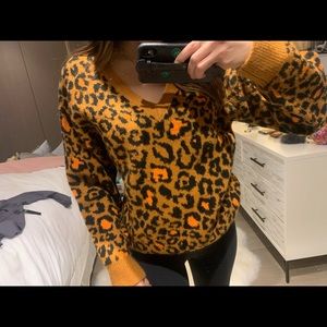 ASOS cheetah print sweater